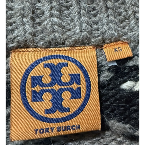 Tory Burch Intarsia Mixed Knit Sweater Beige Alpaca Wool Blend‎ Size XS - $420 - Picture 4 of 5